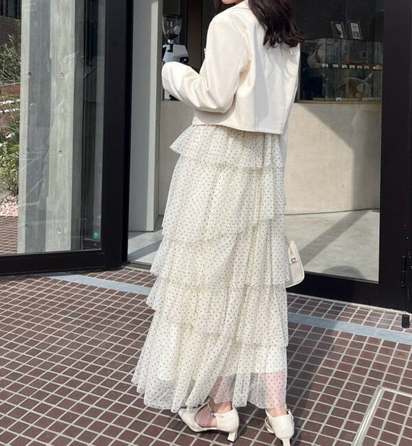  「ティアードフリルキャミワンピース」|ワンピース|