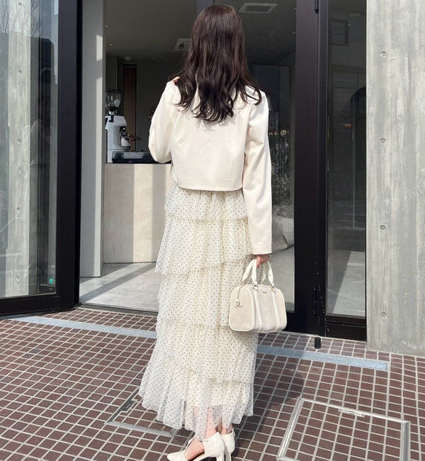  「ティアードフリルキャミワンピース」|ワンピース|