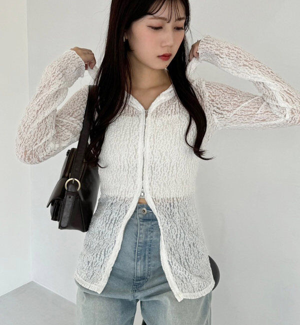  「レースパーカー」|プルオーバー|オフホワイト