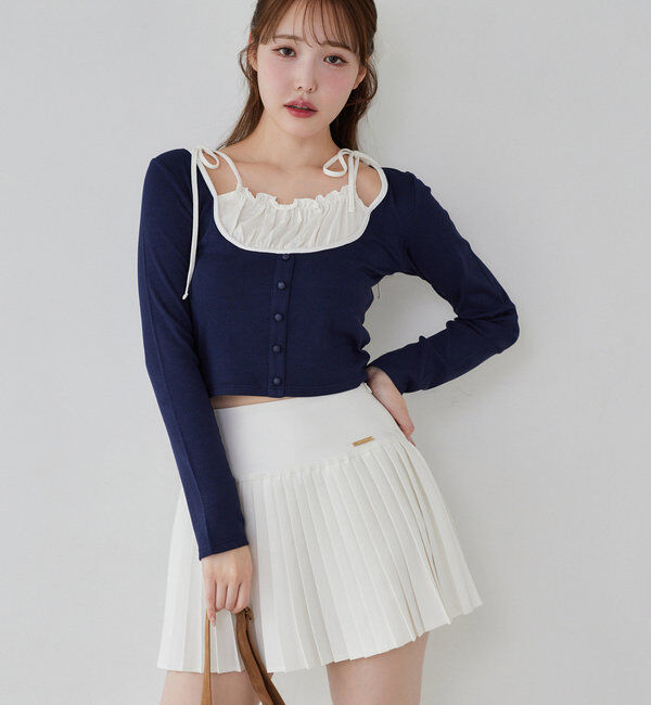  「【WEB限定リバイバル】プレート付きプリーツミニスカート」|スカート|