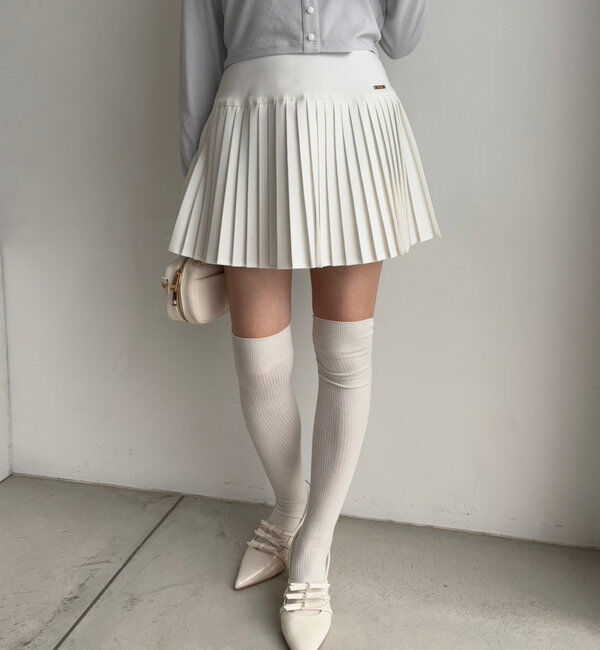 「【WEB限定リバイバル】プレート付きプリーツミニスカート」|スカート|