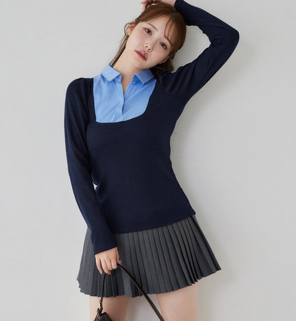  「【WEB限定リバイバル】プレート付きプリーツミニスカート」|スカート|