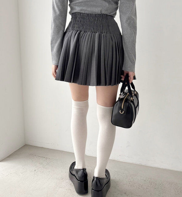  「【WEB限定リバイバル】プレート付きプリーツミニスカート」|スカート|
