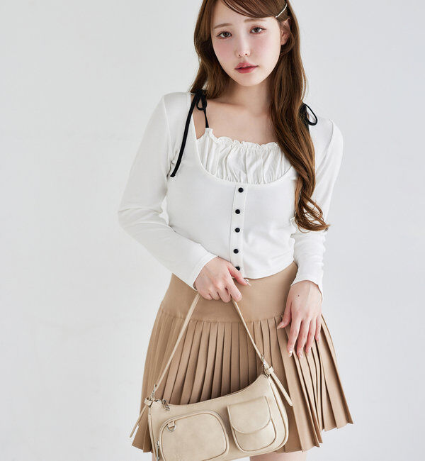  「【WEB限定リバイバル】プレート付きプリーツミニスカート」|スカート|