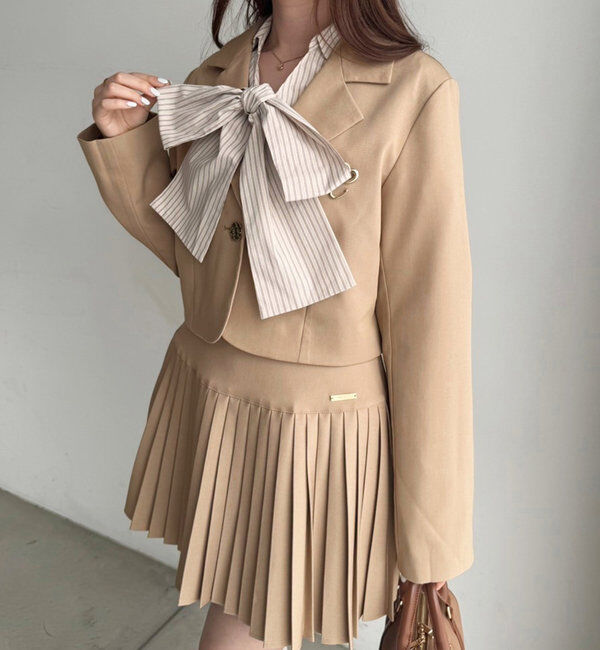  「【WEB限定リバイバル】プレート付きプリーツミニスカート」|スカート|