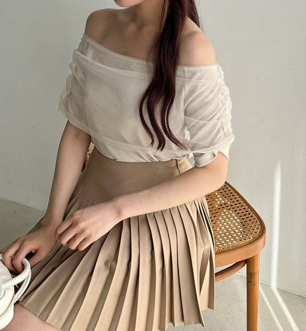  「【WEB限定リバイバル】プレート付きプリーツミニスカート」|スカート|