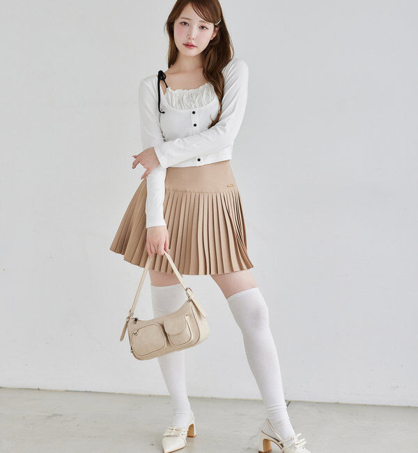  「【WEB限定リバイバル】プレート付きプリーツミニスカート」|スカート|