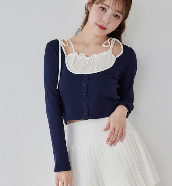  「ドッキングトップス」|プルオーバー|ネイビー