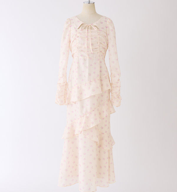  「【推し活collection】シャーリングリボンワンピース」|ワンピース|