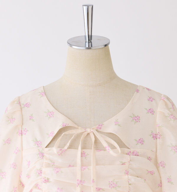  「【推し活collection】シャーリングリボンワンピース」|ワンピース|