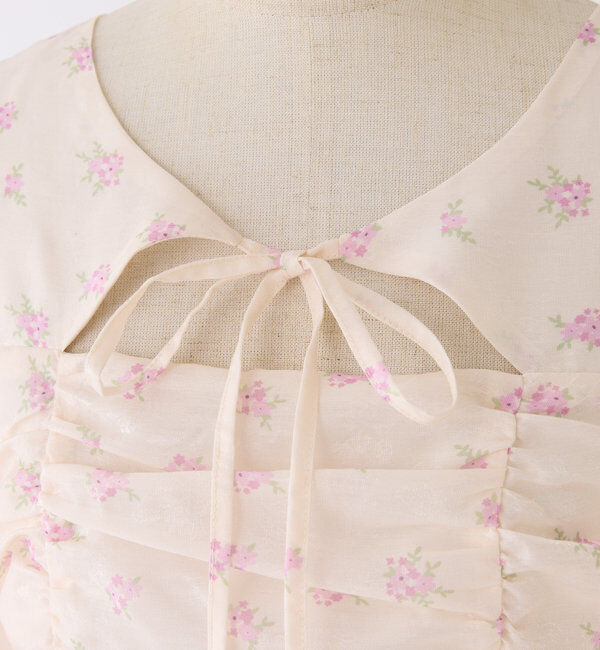  「【推し活collection】シャーリングリボンワンピース」|ワンピース|