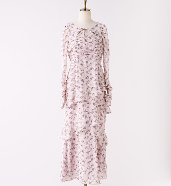  「【推し活collection】シャーリングリボンワンピース」|ワンピース|