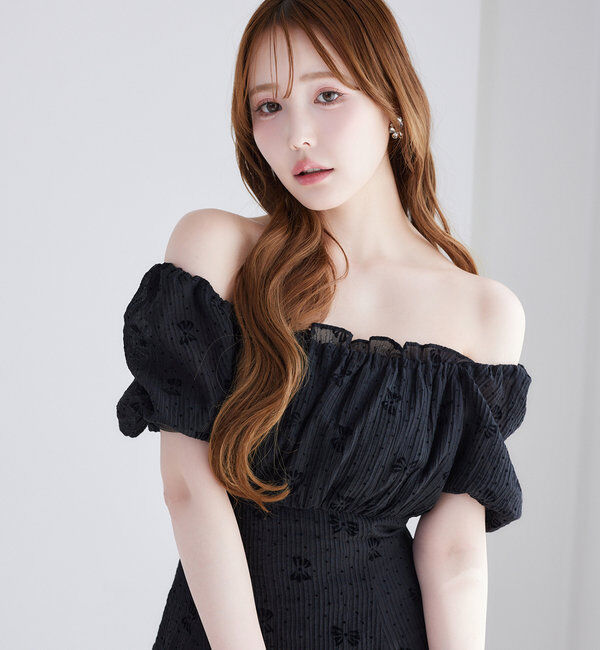  「【Black collection】イレヘムティアードロングワンピース」|ワンピース|