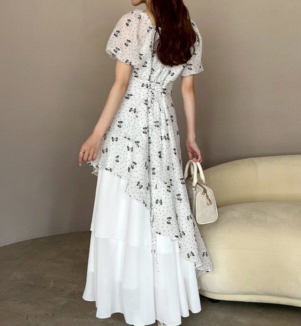  「【Black collection】イレヘムティアードロングワンピース」|ワンピース|