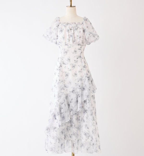  「【Black collection】イレヘムティアードロングワンピース」|ワンピース|