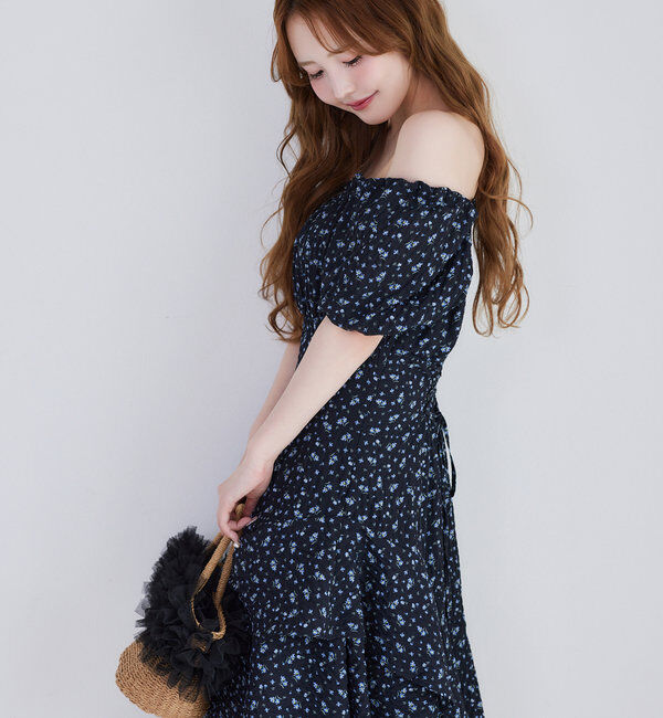  「【Black collection】イレヘムティアードロングワンピース」|ワンピース|