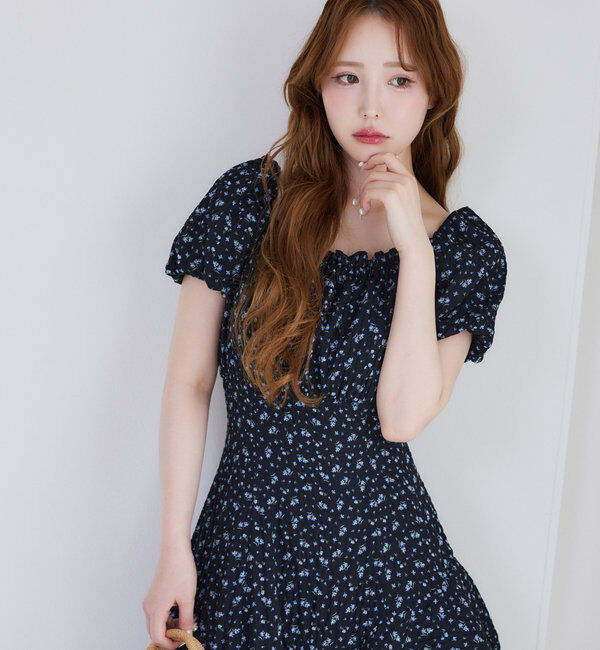  「【Black collection】イレヘムティアードロングワンピース」|ワンピース|