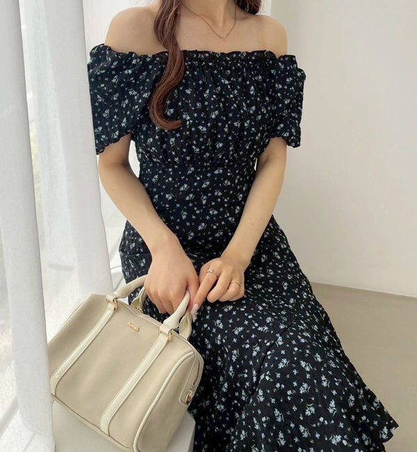  「【Black collection】イレヘムティアードロングワンピース」|ワンピース|