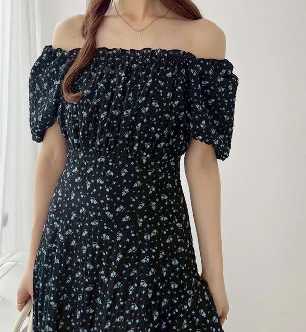  「【Black collection】イレヘムティアードロングワンピース」|ワンピース|