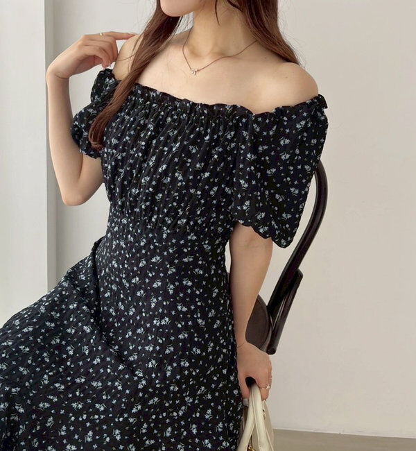  「【Black collection】イレヘムティアードロングワンピース」|ワンピース|