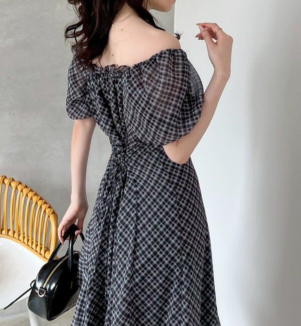  「【Black collection】イレヘムティアードロングワンピース」|ワンピース|