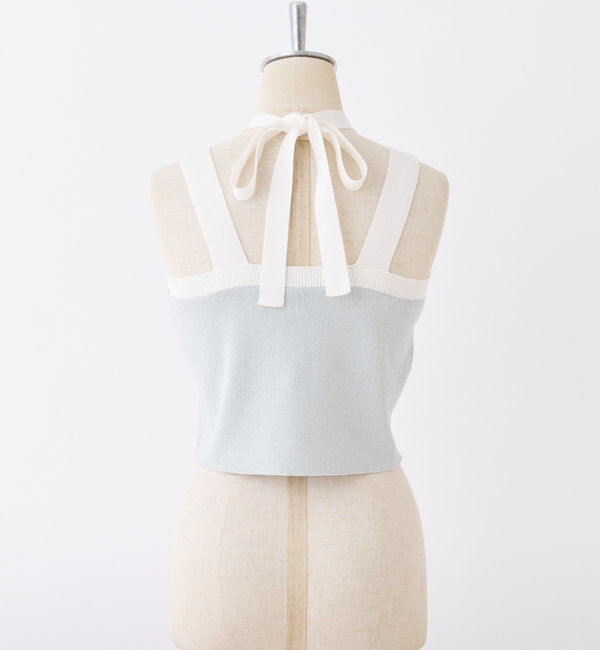  「【セット対応】配色ラメニットビスチェ」|ニット・セーター|