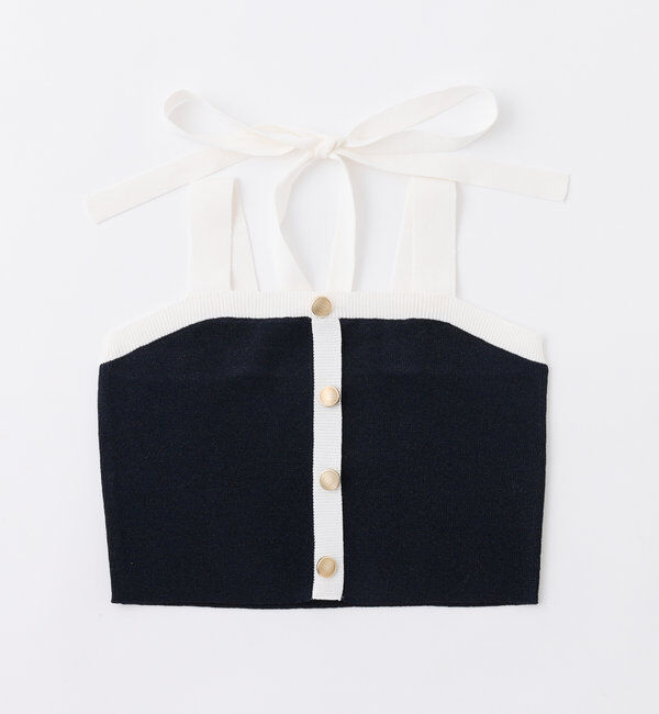  「【セット対応】配色ラメニットビスチェ」|ニット・セーター|