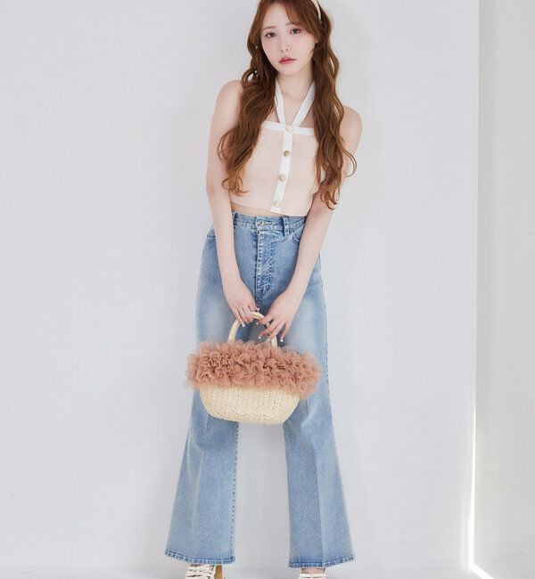  「【セット対応】配色ラメニットビスチェ」|ニット・セーター|