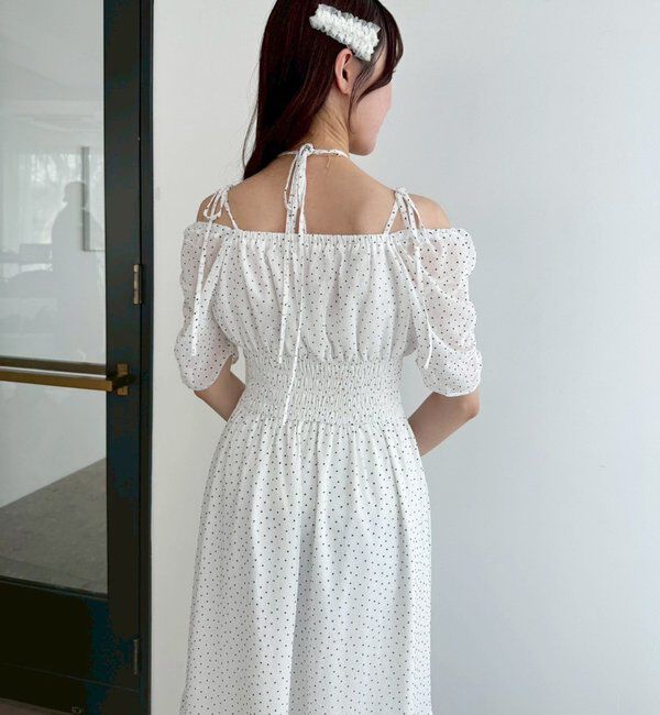  「【ウエスト細見え】シャーリングアソートワンピ」|ワンピース|