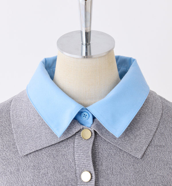  「今期トレンド/重ね襟半袖ニット」|ニット・セーター|