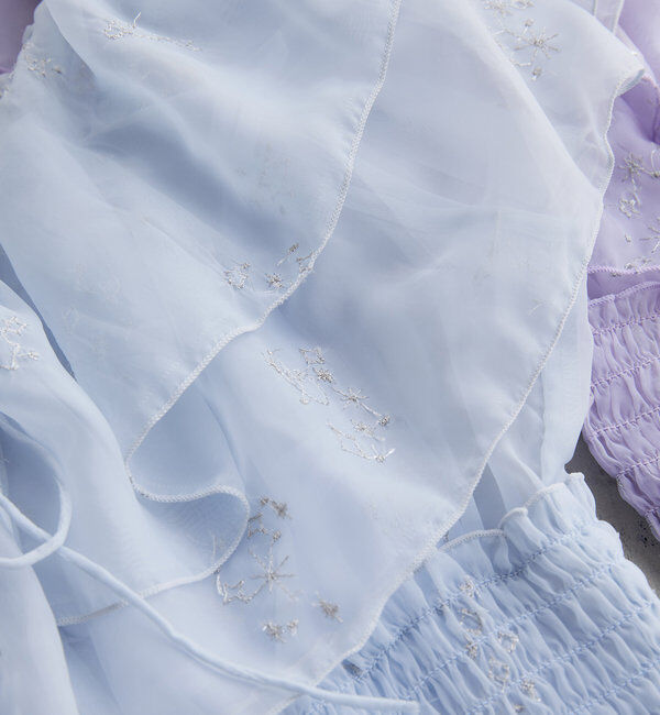  「【moon light marine collection】刺繍シアーワンピース」|ワンピース|