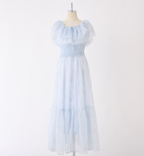  「【moon light marine collection】刺繍シアーワンピース」|ワンピース|