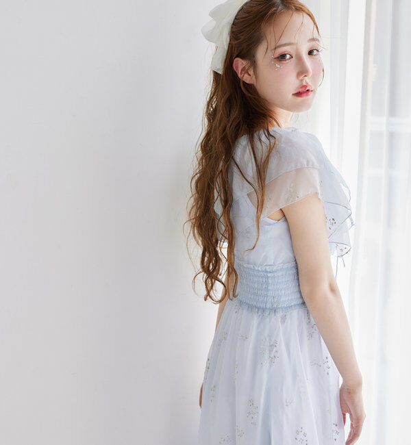  「【moon light marine collection】刺繍シアーワンピース」|ワンピース|