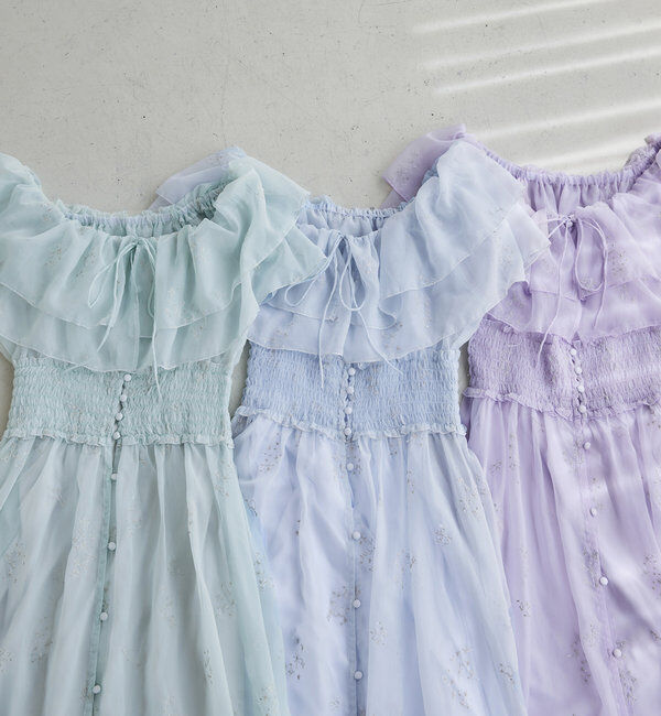  「【moon light marine collection】刺繍シアーワンピース」|ワンピース|