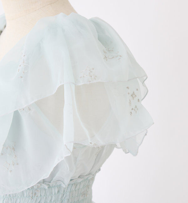  「【moon light marine collection】刺繍シアーワンピース」|ワンピース|