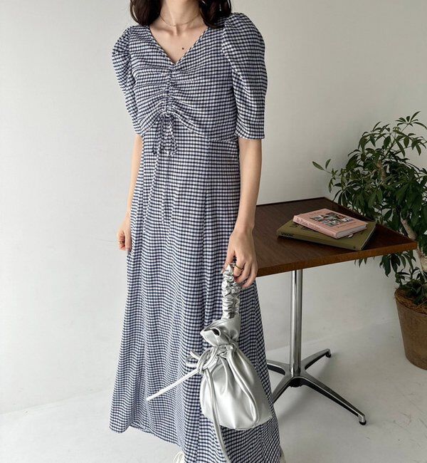  「【WEB限定リバイバル】しぼしぼマルチウェイワンピース」|ワンピース|ネイビー