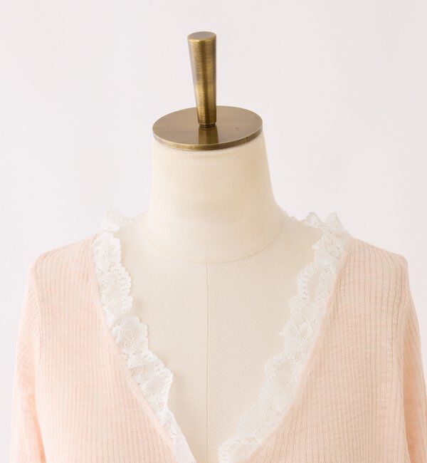  「レース切り替えシアーカーデ」|ニット・セーター|