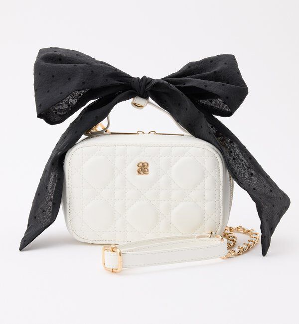  「リボンつきミニスクエアバッグ」|ショルダー・メッセンジャー|