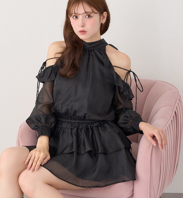  「アメスリチュニックワンピース」|ワンピース|ブラック