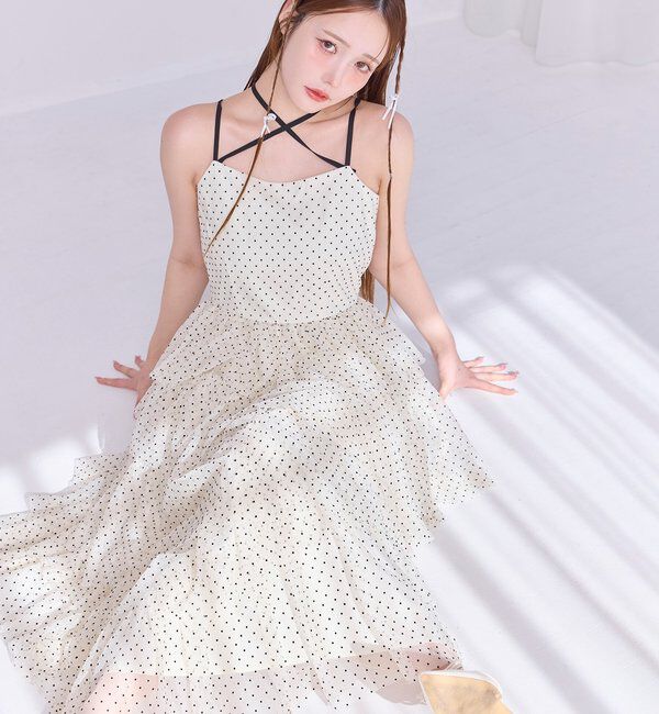  「【WEB限定リバイバル】ティアードチュールワンピース」|ワンピース|