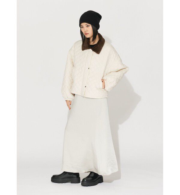 MIDIUMISOLID「MIDIUMISOLID for Ladies ボア衿キルティングコート」|その他|