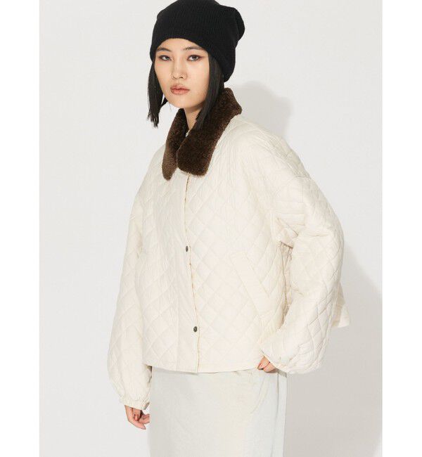 MIDIUMISOLID「MIDIUMISOLID for Ladies ボア衿キルティングコート」|その他|