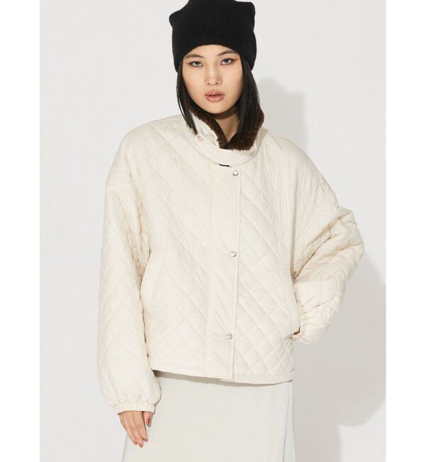 MIDIUMISOLID「MIDIUMISOLID for Ladies ボア衿キルティングコート」|その他|