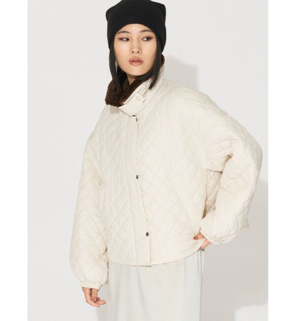 MIDIUMISOLID「MIDIUMISOLID for Ladies ボア衿キルティングコート」|その他|