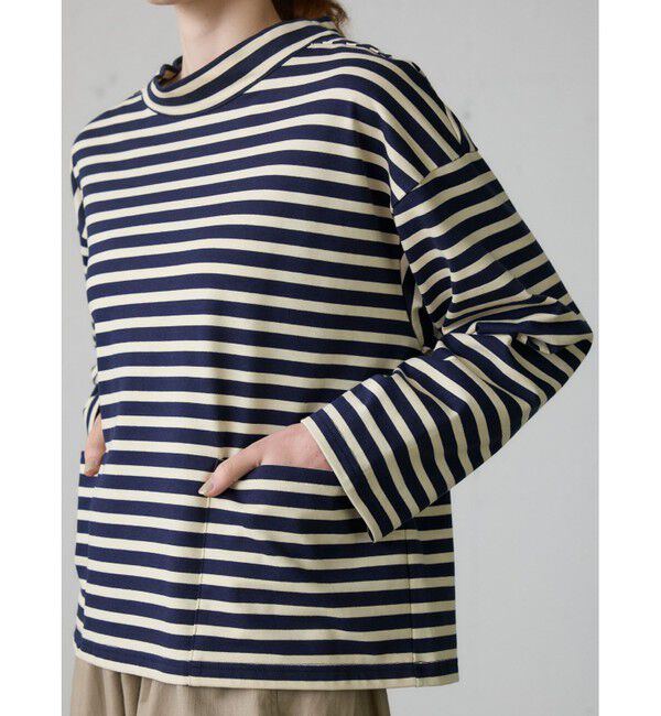 MidiUmi「MidiUmi フィッシャーマンスモックボーダーT」|Tシャツ・カットソー|