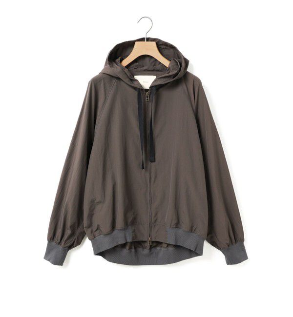 MidiUmi「MidiUmi フード付きブルゾン」|テーラードジャケット|チャコールグレー