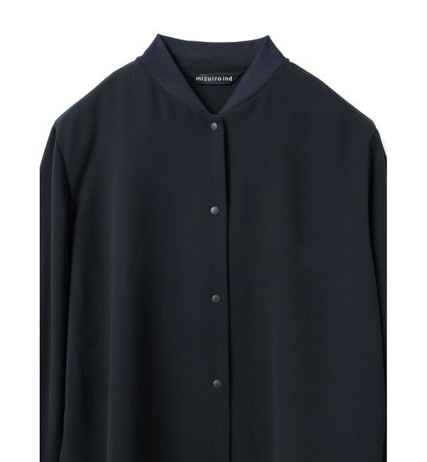 mizuiro ind「mizuiro ind ブルゾンライクシャツ」|シャツ・ブラウス|