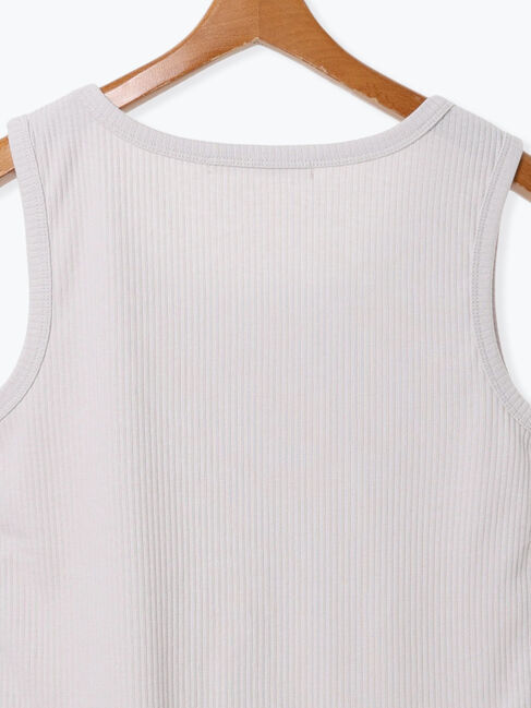 Lugnoncure「【抗菌防臭】リブクルーネックタンクトップ」|タンクトップ|