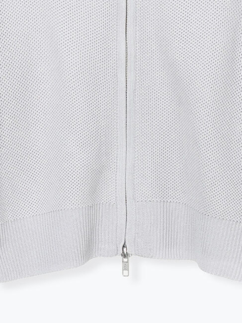 Lugnoncure「メッシュ編みWジップカーディガン」|カーディガン|