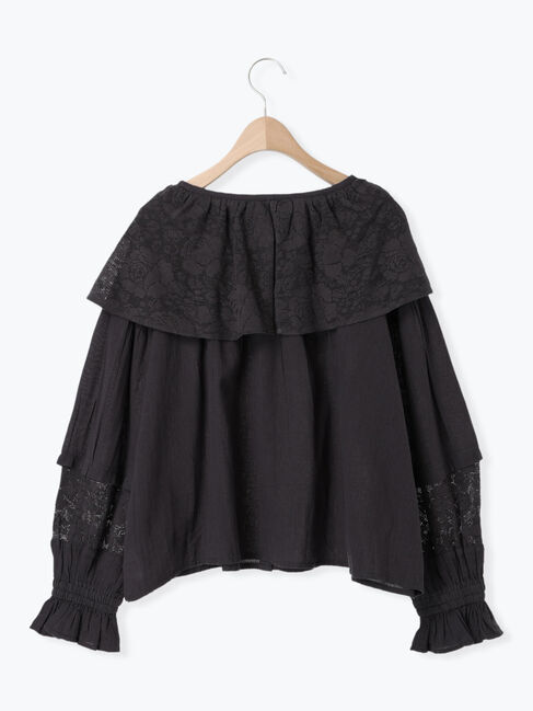 Samansa Mos2「オーバーレース襟ブラウス」|シャツ・ブラウス|